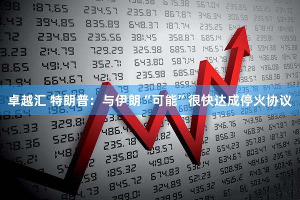 卓越汇 特朗普：与伊朗“可能”很快达成停火协议